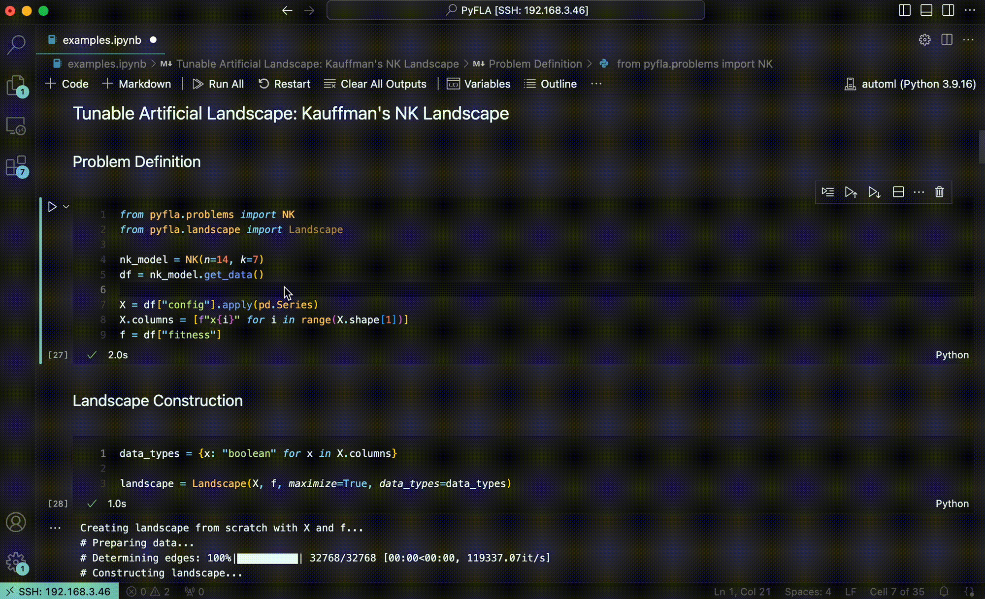 API usage of GraphFLA